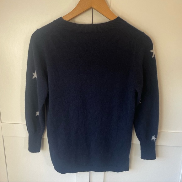 J Crew Everyday Cashmere Crewneck Sweater with Intarsia-Knit Stars - Picture 8 of 14